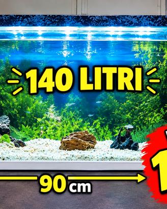 acquario 140 LT 90 x 40 x 40 completo  a 100 euro 