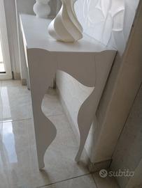 Consolle bianca in metallo Arti e Mestieri