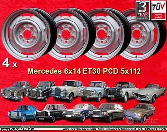 4 pz cerchi Mercedes OE steel 6x14 ET30 5x112