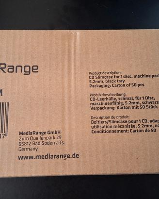 Custodie CD/DVD slimcase 5,2mm - Confezione 50 pz