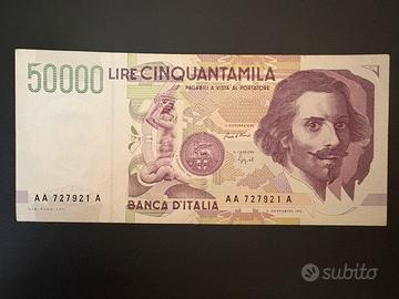 50000 Lire Bernini secondo tipo tripla A