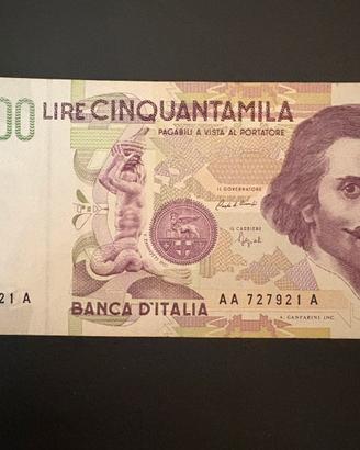 50000 Lire Bernini secondo tipo tripla A