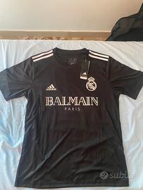 Maglia real madrid balmain nera flourescente