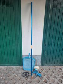 Kit pulizia piscina – asta telescopica, retino