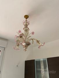 Lampadario vetro di murano