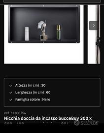 Nicchia per doccia porta sapone