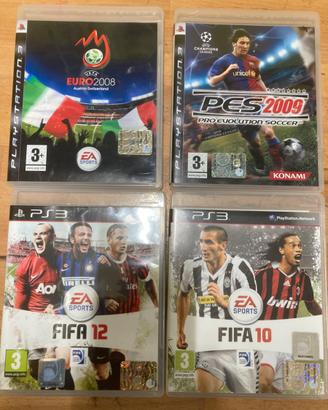 Giochi playstation 3 Fifa 10,12 pes 2009 euro 2008