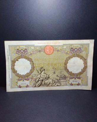 100 Lire Guerriera (Fascio) Roma  1942.