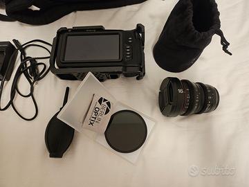 Blackmagic Pocket Cinema Camera 4k + Meike 16mm