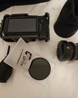 Blackmagic Pocket Cinema Camera 4k + Meike 16mm