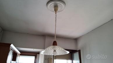 Lampadario in vetro colorato