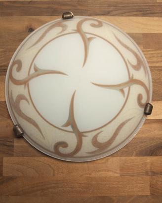 PLAFONIERA ELEGANTE IN VETRO DECORATO  32 CM 