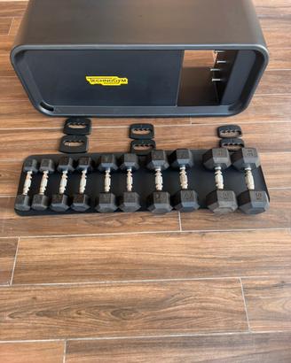 Panca  Technogym + Set Manubri/Knuckle/Tappetino