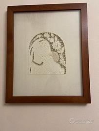 Telo di lino decorato a mano