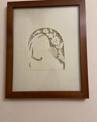 Telo di lino decorato a mano