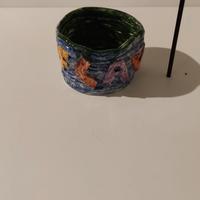 Contenitore artigianale in ceramica 