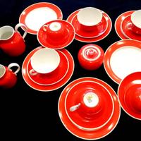 Servizio design Ginori Doccia Gariboldi rosso