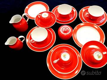 Servizio design Ginori Doccia Gariboldi rosso