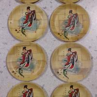 Piattini in bambù cinesi vintage