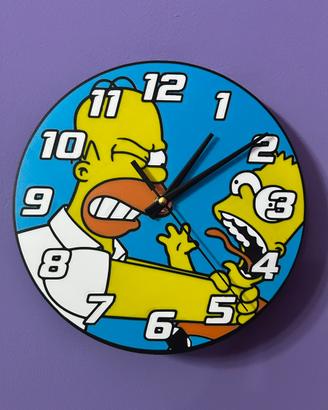 Orologio da parete Homer e Bart