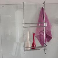 PORTAOGGETTI PER PARETE DOCCIA OTTONE CROMATO