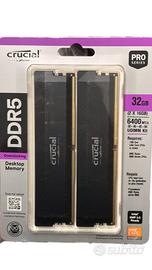 RAM DDR5 32GB (2x16GB) 6400MHz Crucial PRO Series 