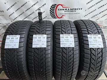 4 PNEUMATICI 195/60 R16 FULDA INVERNALI SEMINUOVE