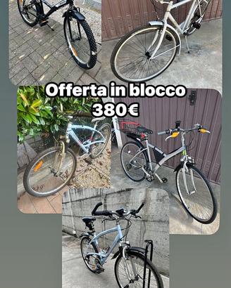 Varie bici in blocco