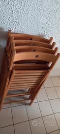 Sedie pieghevoli in legno