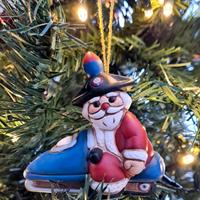 Statuina Thun Carabiniere in motoslitta
