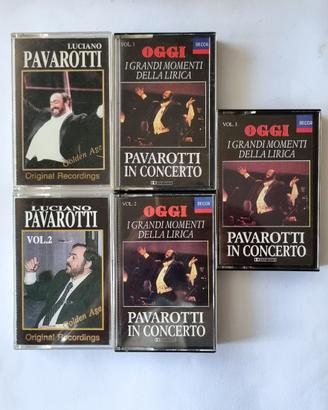 Set 5 musicassette di Luciano Pavarotti