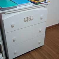 armadio lettino e fasciatoio 