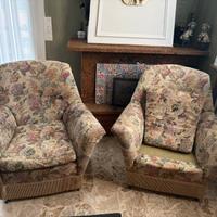 Coppia di Poltrone Vintage Floreali