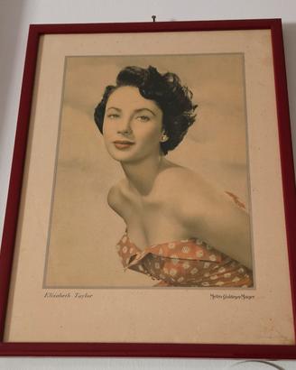 Póster locandina della famosa attrice Elizabeth