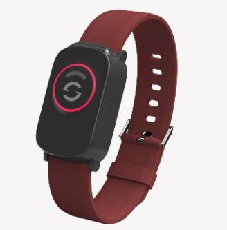Bracciale Salvavita Anziani SEREMY Nero Rosso