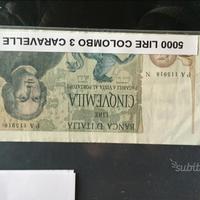 Banconota 5000 Lire Colombo (3 Caravelle)