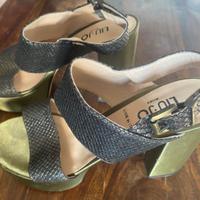 LIU JO scarpe platform/zeppa verde mis.39