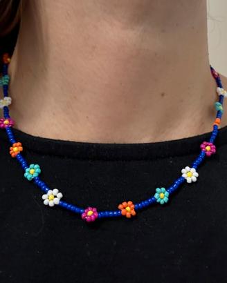 Set bracciale e collana con perline colorate