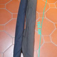 2 pezze di tela colore verde militare scuro e blu