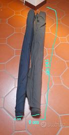 2 pezze di tela colore verde militare scuro e blu