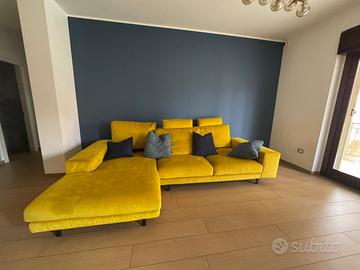 Divano Poltrone e sofà in tessuto giallo mimosa