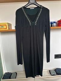 Vestito donna colore verde bottiglia in jersey