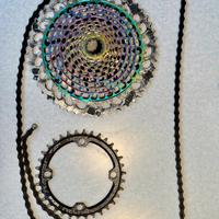 Pacco pignoni Sram xx1  12v 10-52 +catena rainbow