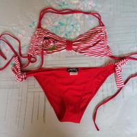 Bikini bianco e rosso taglia 46 Frutta jeans