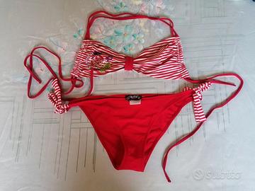 Bikini bianco e rosso taglia 46 Frutta jeans