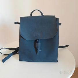 Zaino in similpelle da donna, colore blu