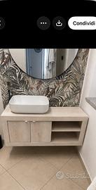 Mobile bagno comoleto di specchio con anta 110 cm