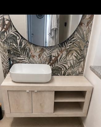Mobile bagno comoleto di specchio con anta 110 cm