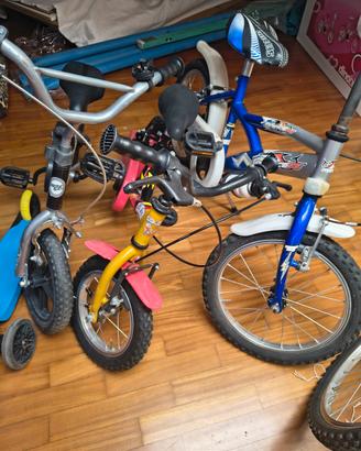 Stock 3 biciclette bambino