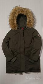 piumino verde idrorepellente